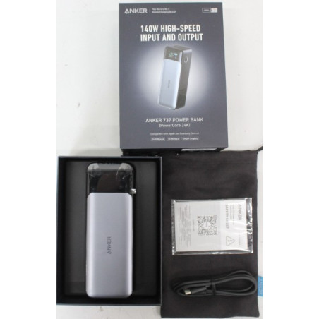 SALE OUT. Anker 737 Power Bank Gen 2 B2C - UN Black Iteration 1 | A1289011 | 24000 mAh | Black | DEMO