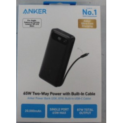 SALE OUT. | Anker Power Bank 65W | A1383H11 | 20000 mAh | Black | DEMO