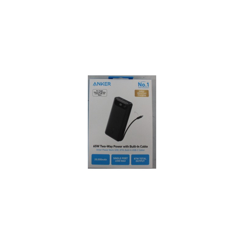 SALE OUT. | Anker Power Bank 65W | A1383H11 | 20000 mAh | Black | DEMO