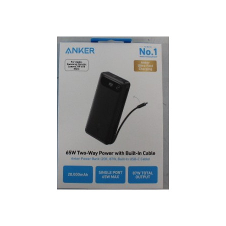 SALE OUT. | Anker Power Bank 65W | A1383H11 | 20000 mAh | Black | DEMO