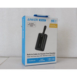 SALE OUT. Anker Power Bank with Built-In USB-C Cable | A1688H11 | 10000 mAh | Black | DEMO