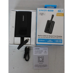 SALE OUT. Anker Power Bank with Built-In USB-C Cable | A1688H11 | 10000 mAh | Black | DEMO