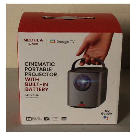 SALE OUT. Anker Nebula Mars 3 Air Google TV Projector with Built-In Netflix | Full HD (1920x1080) | 400 ANSI lumens | Black | DA
