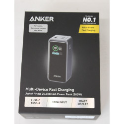 SALE OUT. Anker Power Bank, 200 W | Prime | 20000 mAh | Black | UNPACKED, SMALL SCRATCHED ON TOP