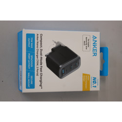 SALE OUT. Anker Nano Charger 70W, 3 ports, Black | Anker Nano Charger 70W, 3 ports, Black | 2 x 24 pin USB-C, 4 pin USB Type A |