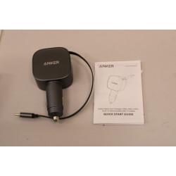 SALE OUT. Anker Nano Car Charger (75W, USB-C Port, Built-In Retractable USB-C Cable) | Anker Nano Car Charger (75W, USB-C Port, 