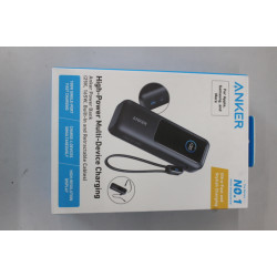 SALE OUT. Anker Zolo Powerbank | A1695H11 | 25000 mAh | Built-In USB-C and Retractable Cable) | Grey | UNPACKED, SCRATCHED ON SC