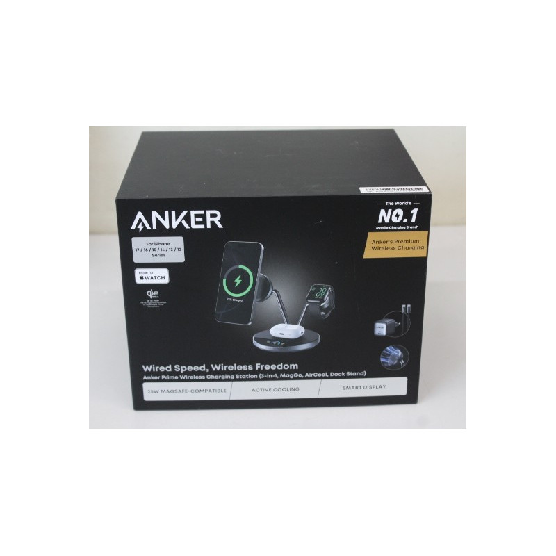 SALE OUT. Anker Prime Wireless Charging Station Qi2.2 25W wireles charging (3-in-1, MagGo, AirCool, Dock Stand) PSU added | UNPA