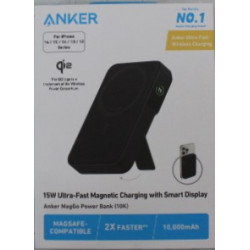 SALE OUT. | Anker 633 Magnetic Wireless Power Bank with 27W USB C port | A1654G11 | 10000 mAh | Black | DAMAGED PACKAGING, DEMO