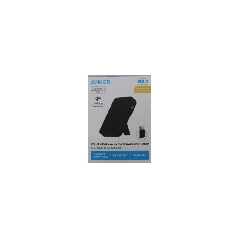 SALE OUT. | Anker 633 Magnetic Wireless Power Bank with 27W USB C port | A1654G11 | 10000 mAh | Black | DAMAGED PACKAGING, DEMO