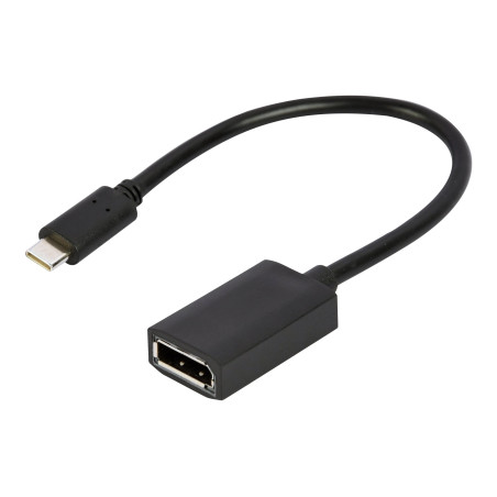 Cablexpert USB Type-C to DisplayPort adapter cable, 4K, 15 cm, black | Type-C to DisplayPort