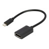 Cablexpert USB Type-C to DisplayPort adapter cable, 4K, 15 cm, black | Type-C to DisplayPort