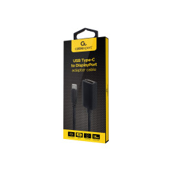 Cablexpert USB Type-C to DisplayPort adapter cable, 4K, 15 cm, black | Type-C to DisplayPort