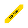 Brother | TZe-FX631 Flexible ID Laminated Tape | Black on Yellow | TZe | 8 m | 1.2 cm