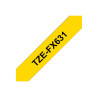 Brother | TZe-FX631 Flexible ID Laminated Tape | Black on Yellow | TZe | 8 m | 1.2 cm