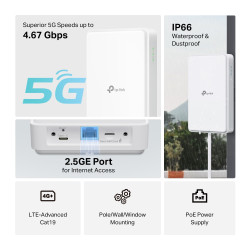TP-LINK | 5G Outdoor Router | NE200-Outdoor | Mesh Support No | MU-MiMO No | 5G