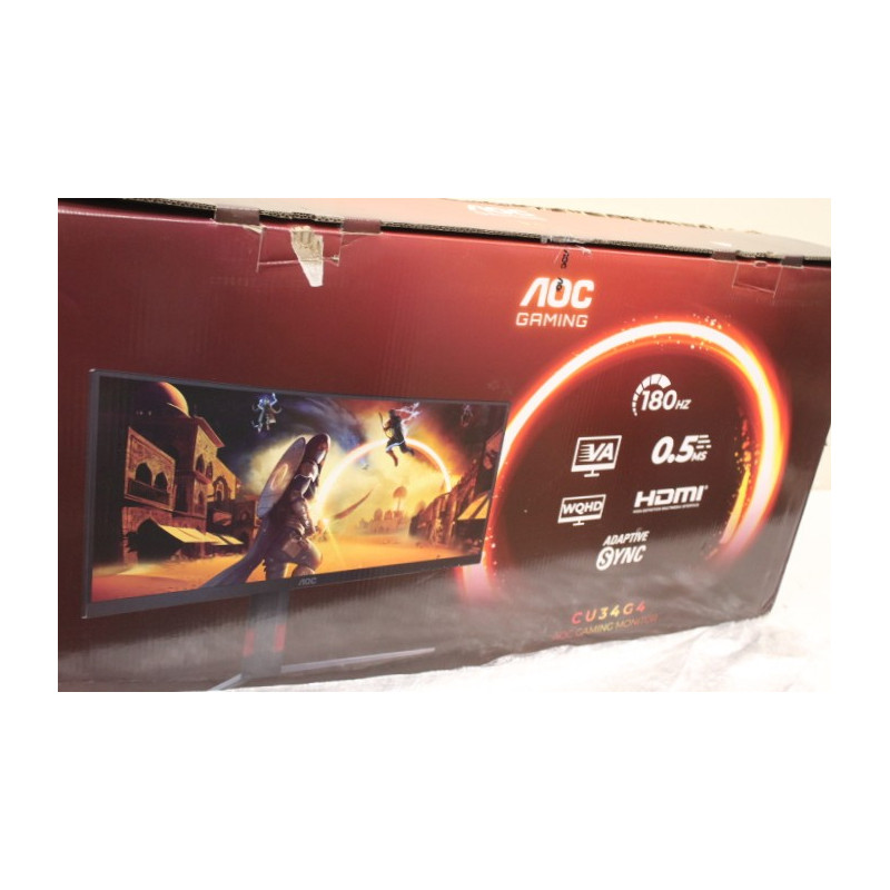 SALE OUT. AOC CU34G4 Curved 34" 3440x1440/21:9/1ms HDMI, DisplayPort, USB, Audio out | SALE OUT. AOC | CU34G4 | 34 " | Fast VA |