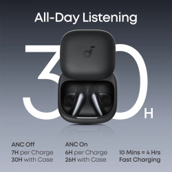 Anker Soundcore True Wireless Earphones | Liberty Buds | Bluetooth | Semi-in-ear | Microphone | Black | Noise canceling | Noise 