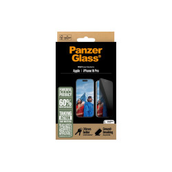 PanzerGlass Screen protector | Apple | iPhone 16 Pro | Glass | Black | Ultra-Wide Fit