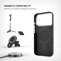 Fixed Back cover | Apple | iPhone 17 | Aramid fibers | Black | MagVelar with MagSafe