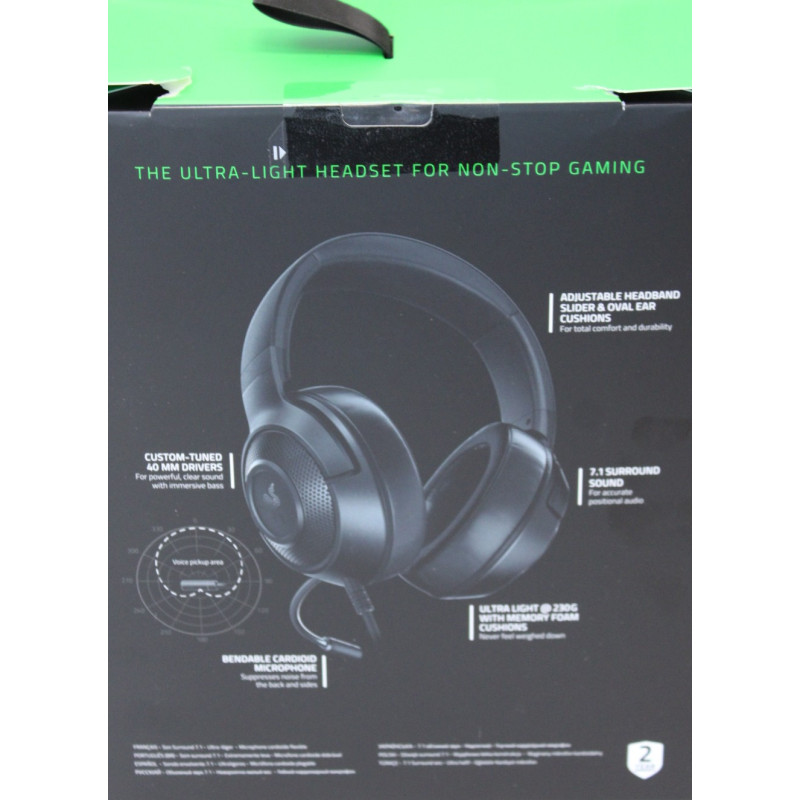SALE OUT. Razer Kraken X Lite Gaming Headset, Over-Ear, Wired, Microphone, Black | SALE OUT. | Razer | Kraken X Lite | Wired | G
