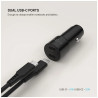 Fixed Dual USB-C Car Charger, 65W, PD 3.0