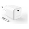 Fixed Mini GaN power adapter with USB-C output and PD support, 65W