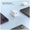 Fixed Mini GaN power adapter with USB-C output and PD support, 65W