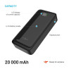 Fixed Power Bank Zen2 20 with LCD Display and PD 20W Output | 20000 mAh | Black