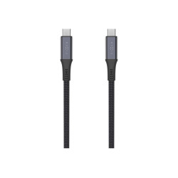 Fixed Braided Cable USB-C/USB-C, 2m, USB4 gen2 20Gbps, 4K 60Hz, 240W | FIXDBP-CC2-GR