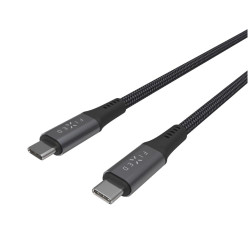 Fixed Braided Cable USB-C/USB-C, 2m, USB4 gen2 20Gbps, 4K 60Hz, 240W | FIXDBP-CC2-GR