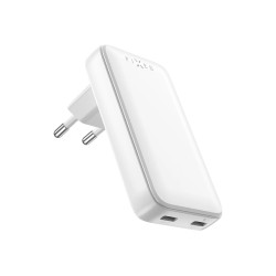 Fixed Slim 2xUSB-C Travel Charger, GaN, PD support