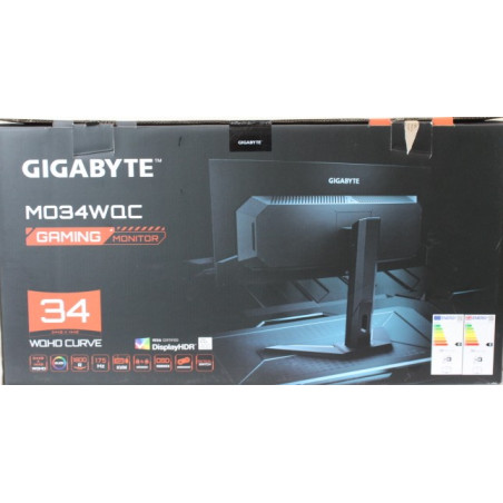 SALE OUT. GIGABYTE MONITOR 34" MO34WQC EK | SALE OUT. SALE OUT. MO34WQC EK1 | 34 " | OLED | WQHD | 175 Hz | 0.03 ms | 3440 x 144