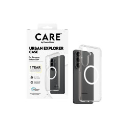 CARE by PanzerGlass Urban Explorer Case Transparent w. White Qi Samsung New Galaxy S26 Plus | PanzerGlass