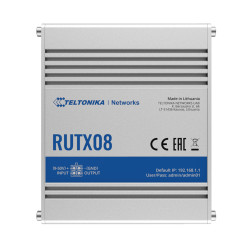Teltonika | Industrial Router | RUTX08 | No Wi-Fi | 10/100/1000 Mbit/s | Ethernet LAN (RJ-45) ports 4 | Mesh Support No | MU-MiM