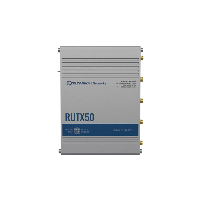 Teltonika | INDUSTRIAL 5G ROUTER | RUTX50 | 802.11ac | 867 Mbit/s | 10/100/1000 Mbps Mbit/s | Ethernet LAN (RJ-45) ports 5 | Mes