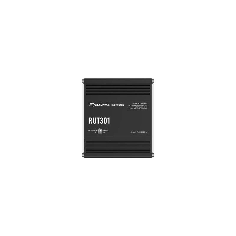 Teltonika | Ethernet Router | RUT301 | No Wi-Fi | 10/100 Mbit/s | Ethernet LAN (RJ-45) ports 5 | Mesh Support No | MU-MiMO No | 