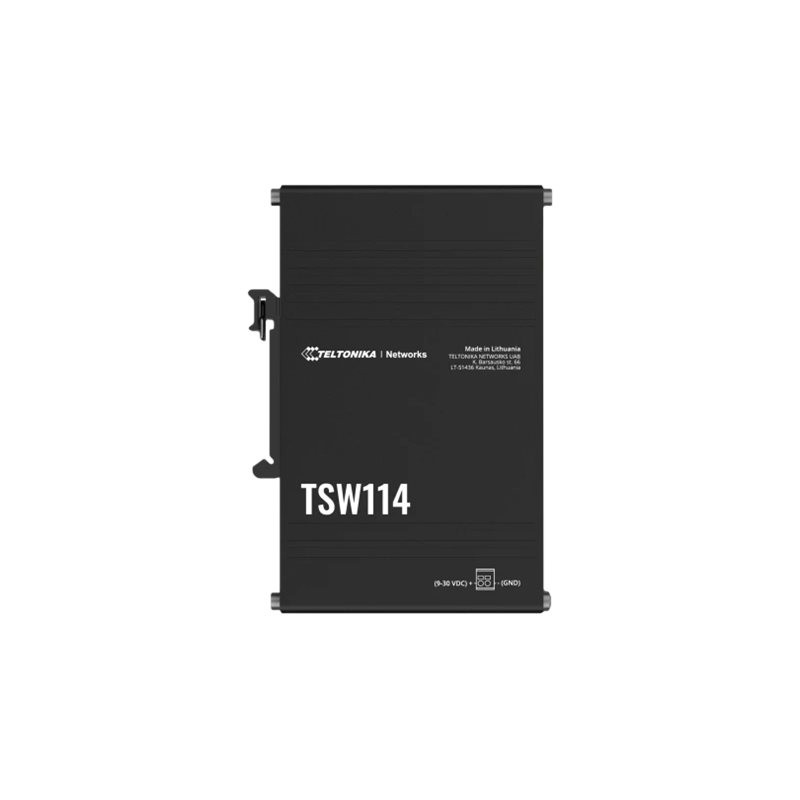 Teltonika | DIN Rail Switch | TSW114 | Unmanaged | Wall-mountable | Gigabit Ethernet (copper) ports quantity 5 | Power supply ty
