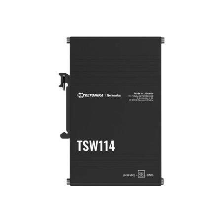 Teltonika | DIN Rail Switch | TSW114 | Unmanaged | Wall-mountable | Gigabit Ethernet (copper) ports quantity 5 | Power supply ty