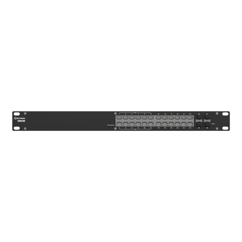 Teltonika Managed PoE+ switch 12x PoE+& 12 x Gigabit Ethernet ports PROFINET and MRP support | Teltonika