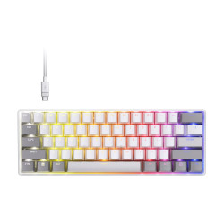 CORSAIR CLIPPER PRO MINI 60 Hall Effect Gaming Keyboard, Backlit RGB LED, CORSAIR MGX Core, White , PBT DS Keycaps