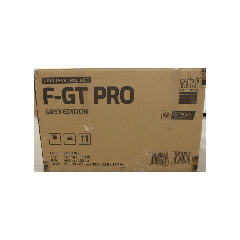 SALE OUT. | F-GT Pro Formula and GT Grey Edition | Racing Simulator Cockpit | Steel | Grey | DAMAGED PACKAGING AND MANUAL, SCRAT
