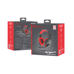 GENESIS ARGON 110 Gaming Headset, On-Ear, Wired, Microphone, Black/Red | Genesis | ARGON 110 | Wired | On-Ear