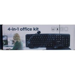 SALE OUT. Gembird KBS-UO4-01 Multimedia office set, black, US-Layout | SALE OUT. | Gembird 4-in-1 Multimedia office set | KBS-UO
