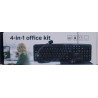 SALE OUT. Gembird KBS-UO4-01 Multimedia office set, black, US-Layout | SALE OUT. | Gembird 4-in-1 Multimedia office set | KBS-UO