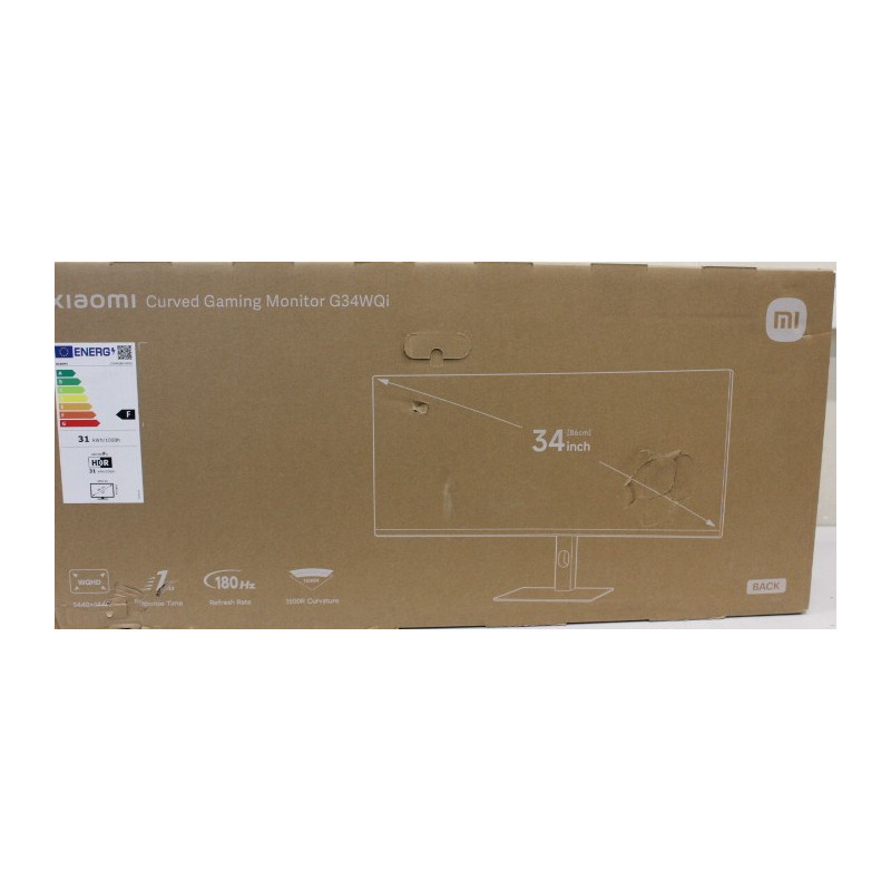 SALE OUT. Xiaomi | G34WQi | 34 " | WQHD | 21:9 | 180 Hz | 1 ms | 3440 x 1440 pixels | 350 cd/m | HDMI ports quantity 2 | Black |