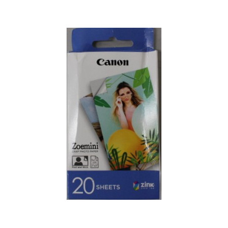 SALE OUT. 20 sheets | ZP-2030 | Photo Paper | White | 5 x 7.6 cm | DAMAGED PACKAGING