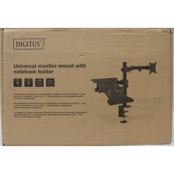 SALE OUT. DIGITUS Universal Monitor Mount with Notebook Holder | Digitus Desk Mount | DA-90436 | Tilt, swivel, height adjustment