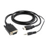 Cablexpert HDMI to VGA and Audio Adapter Cable, Single Port, 1.8m, Black | Cablexpert