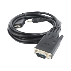 Cablexpert HDMI to VGA and Audio Adapter Cable, Single Port, 1.8m, Black | Cablexpert